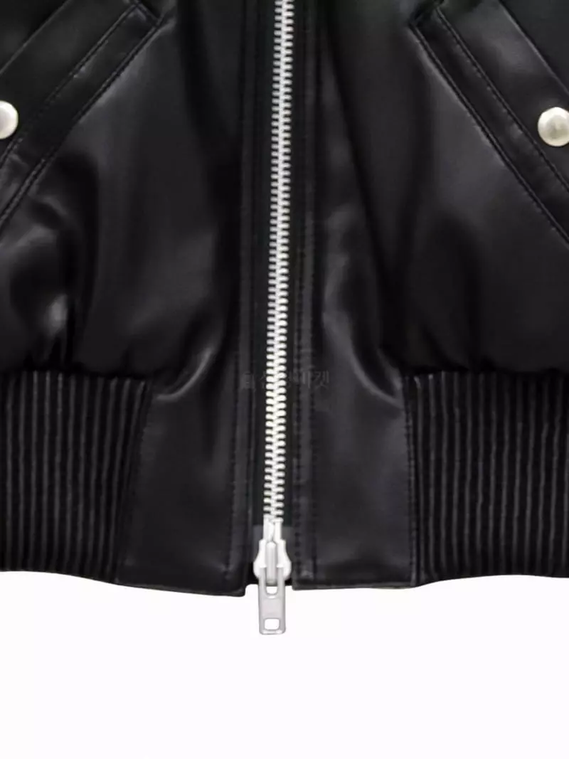 Paper Moon - Korean Women Fashion - #momslook - Leather Crop Jacket - 11