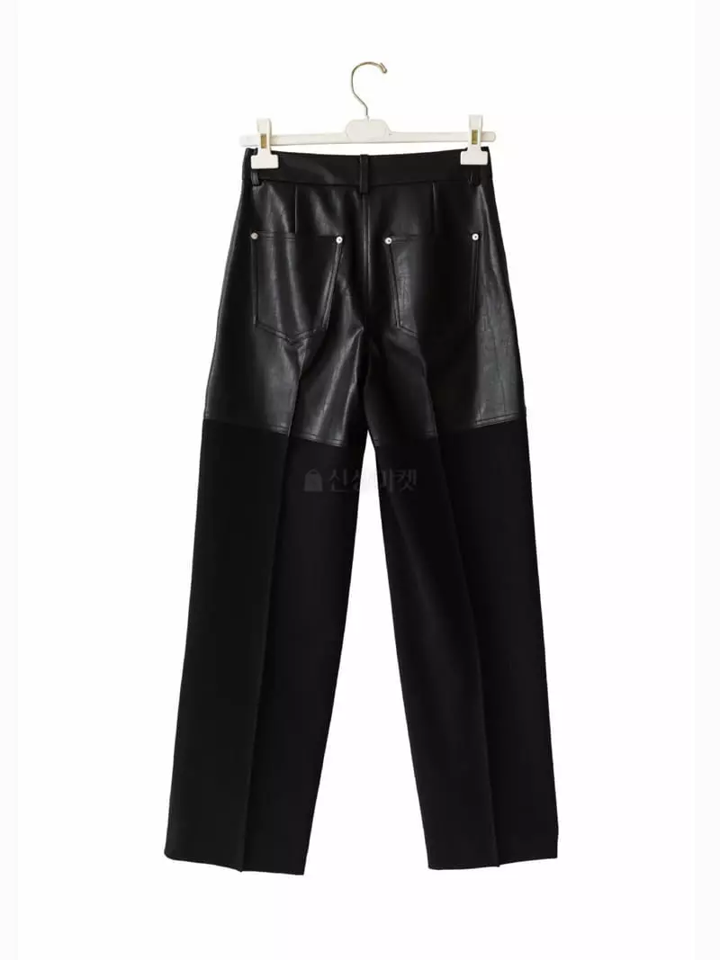 Paper Moon - Korean Women Fashion - #momslook - Lam Skin Pants - 3