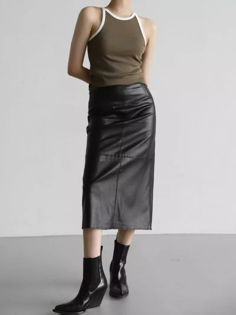 Paper Moon - Korean Women Fashion - #momslook - Begin Back Slit Skirt