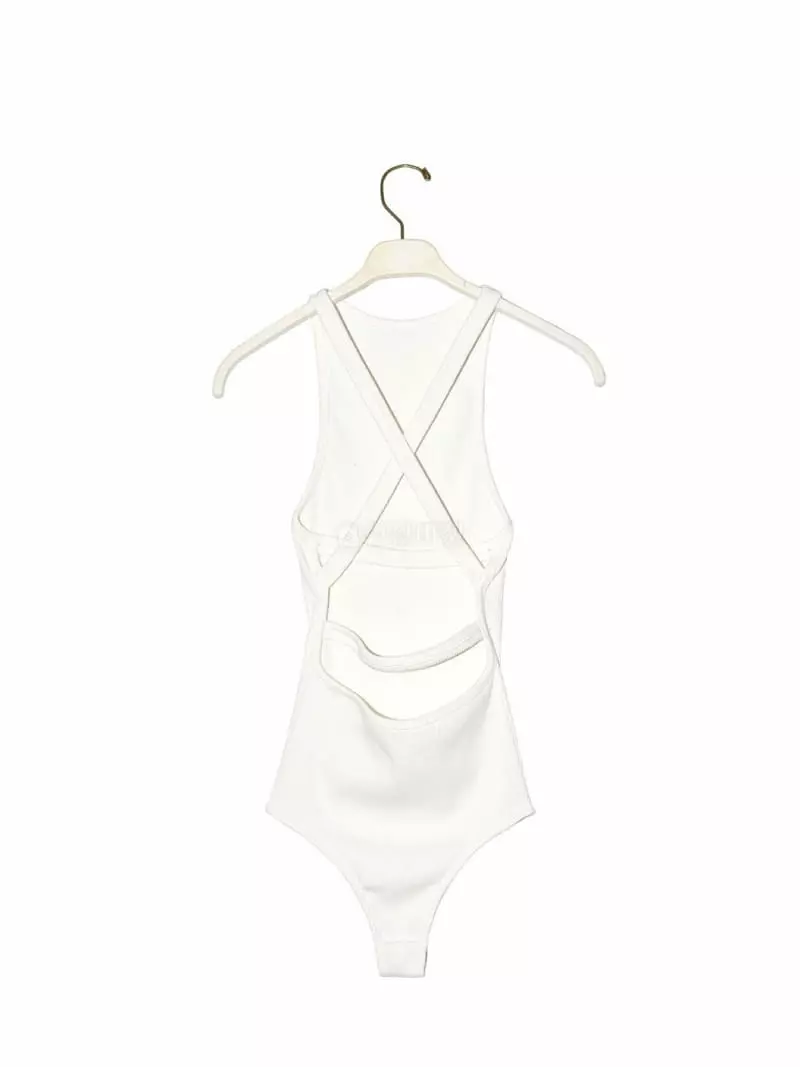 Paper Moon - Korean Women Fashion - #womensfashion - Back Strap Bodysuit - 4