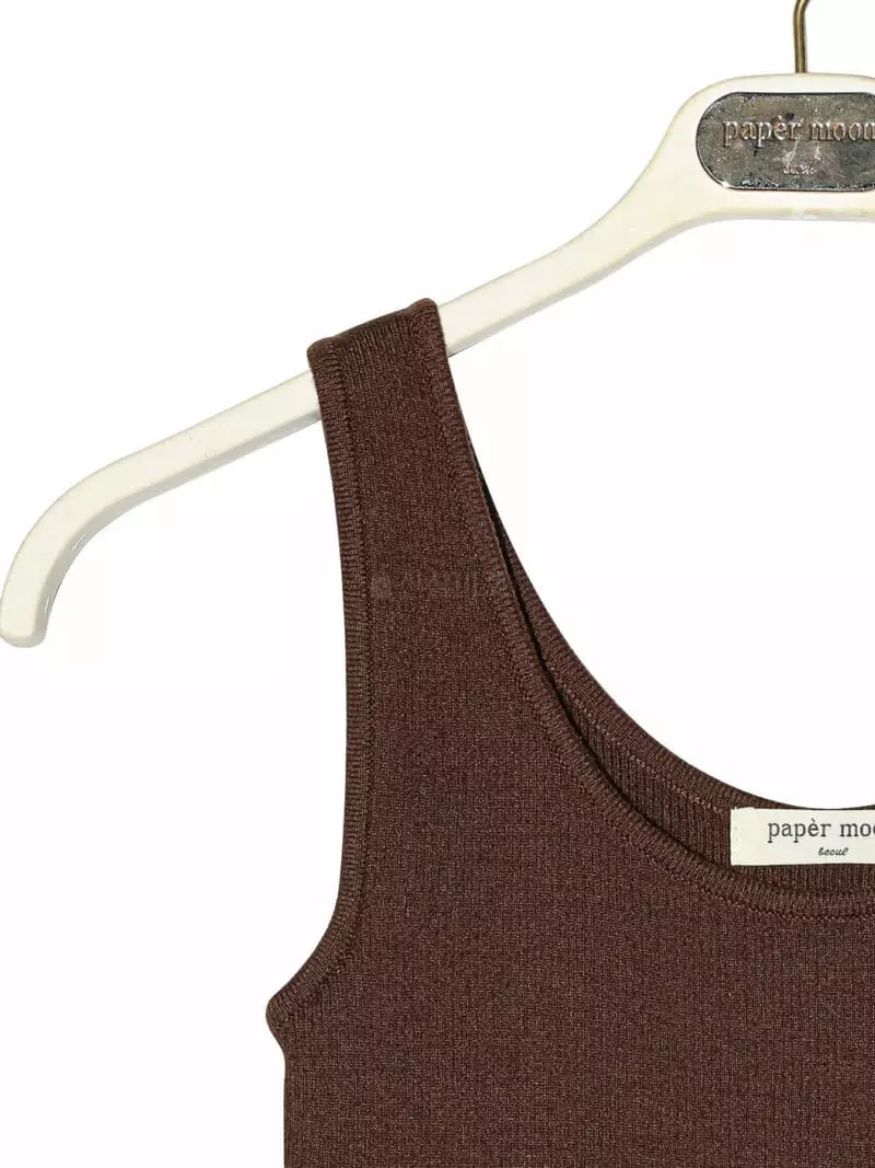 Paper Moon - Korean Women Fashion - #momslook - Sleeveless Crop Knit Top - 5
