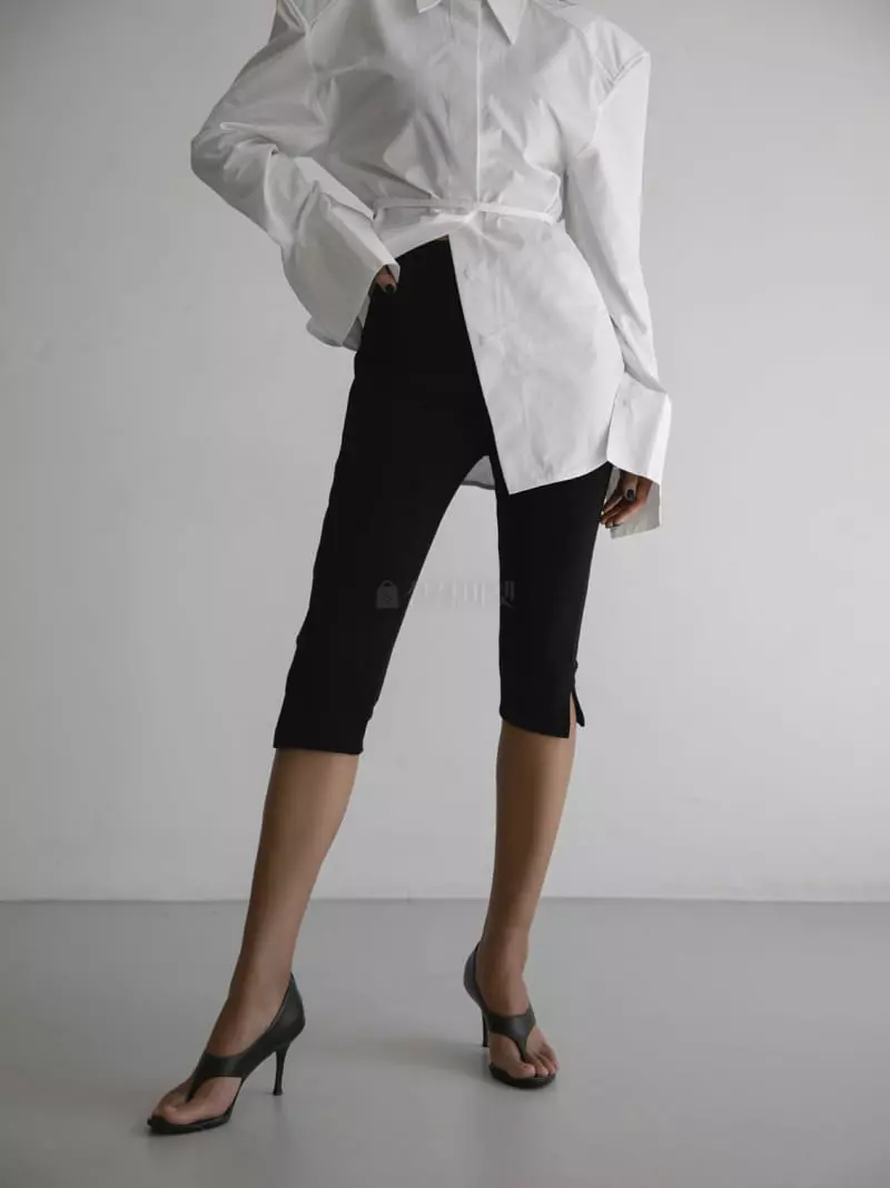 Paper Moon - Korean Women Fashion - #momslook - Slit Detail Leggings - 6