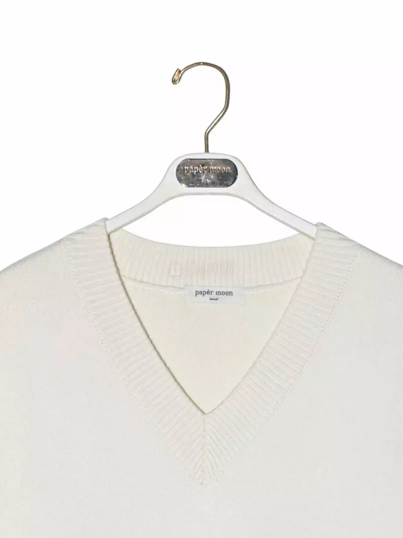 Paper Moon - Korean Women Fashion - #momslook - Oversize V Neck Vest - 8
