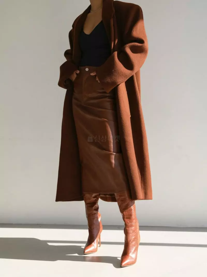 Paper Moon - Korean Women Fashion - #momslook - Oversize Unbalance Coat - 2