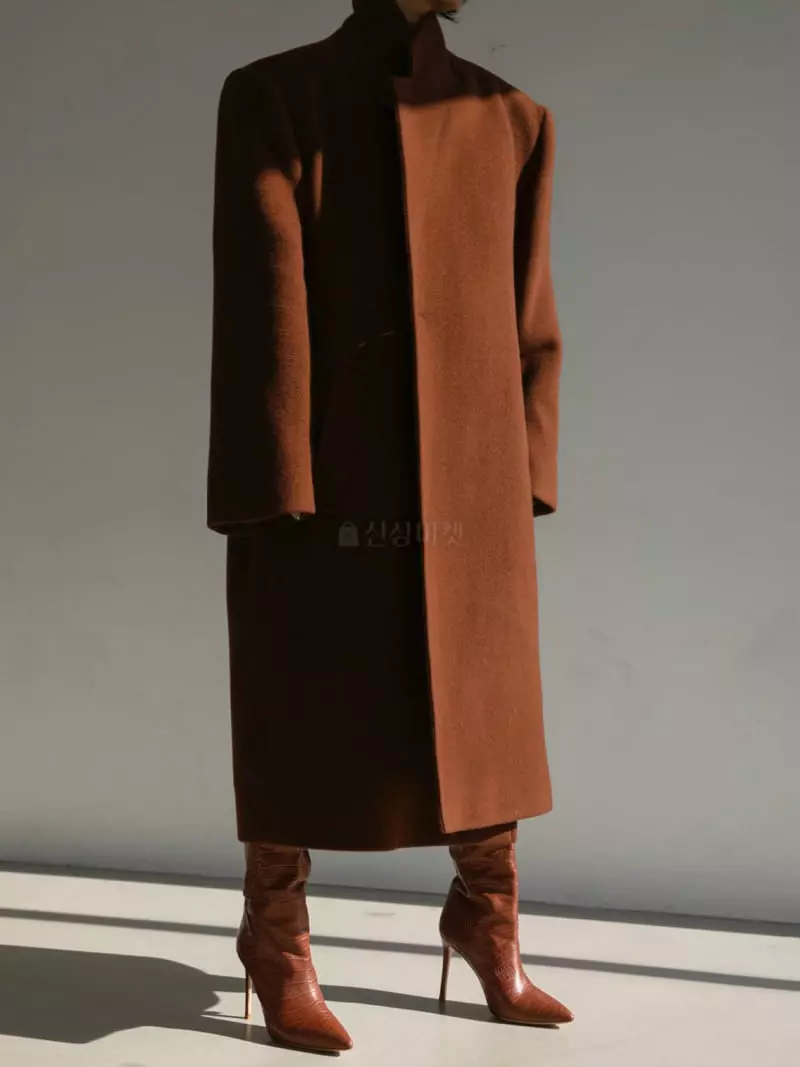 Paper Moon - Korean Women Fashion - #womensfashion - Oversize Unbalance Coat - 4