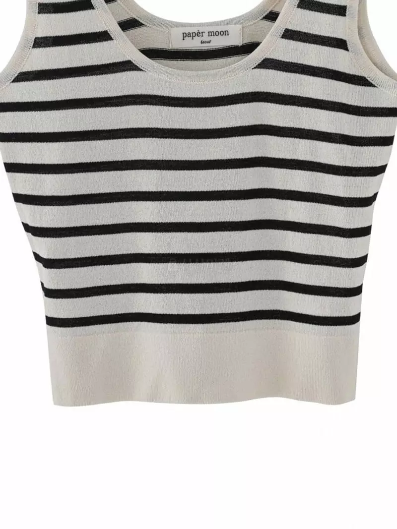 Paper Moon - Korean Women Fashion - #momslook - Crop Tank Sleeveless Knit Top - 7