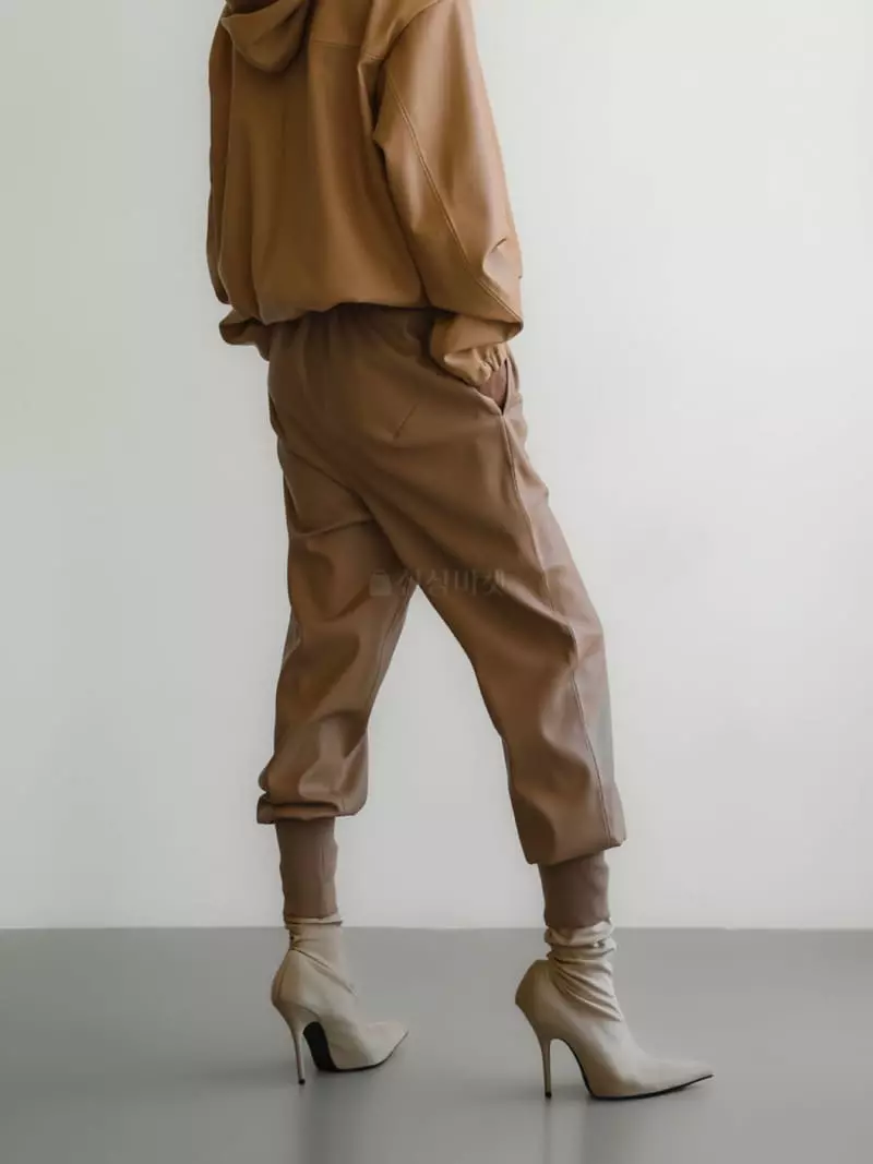 Paper Moon - Korean Women Fashion - #momslook - Classic Leaher Plain Hoody - 2