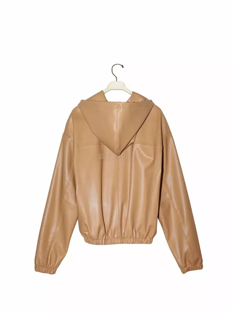 Paper Moon - Korean Women Fashion - #momslook - Classic Leaher Plain Hoody - 6