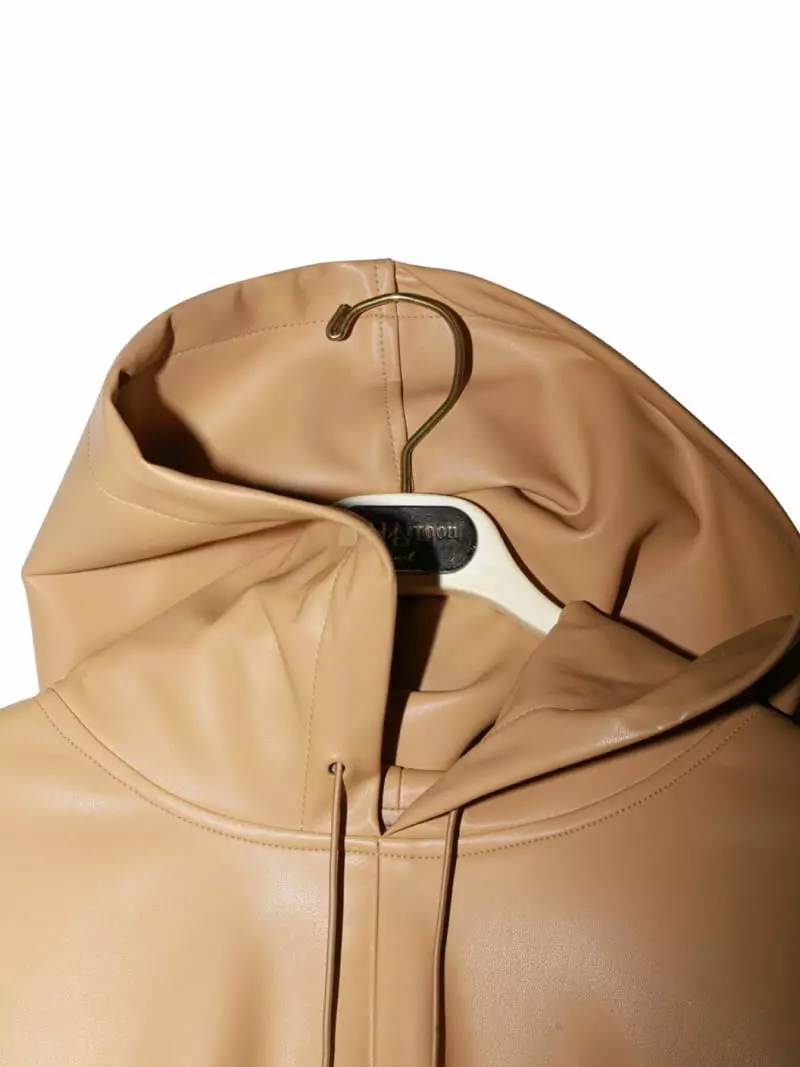 Paper Moon - Korean Women Fashion - #momslook - Classic Leaher Plain Hoody - 8