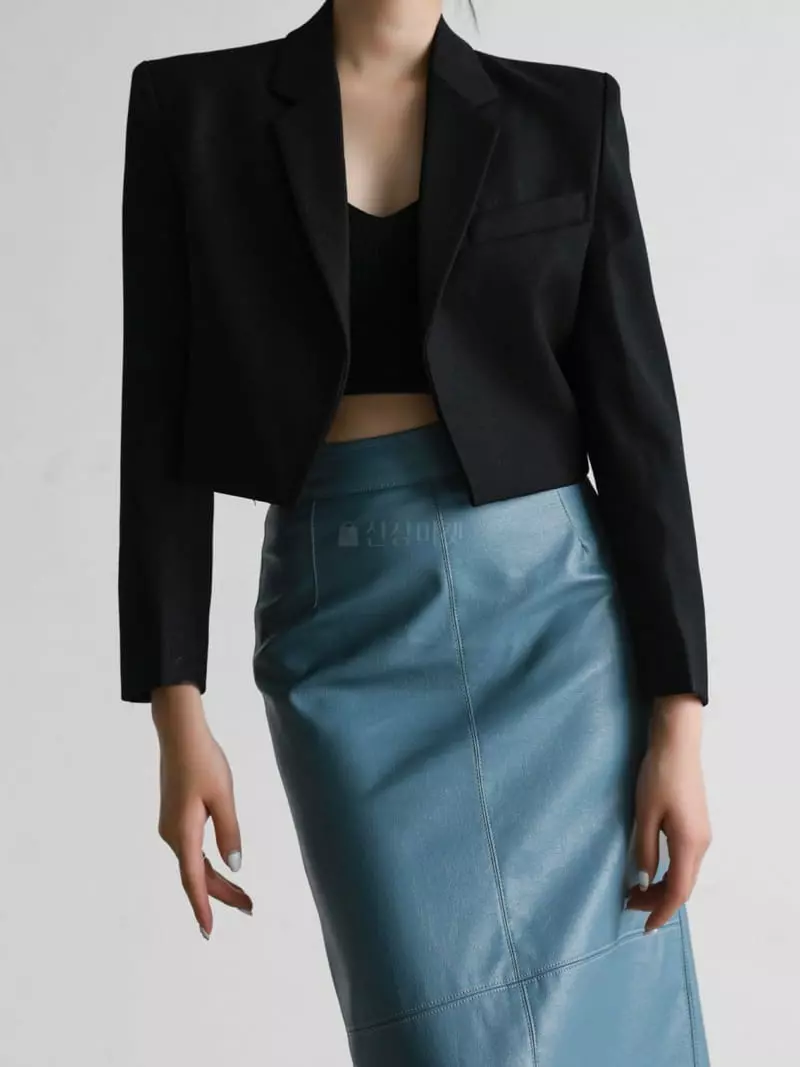 Paper Moon - Korean Women Fashion - #vintagekidsstyle - Leatehr Slit Plare Skirt - 4