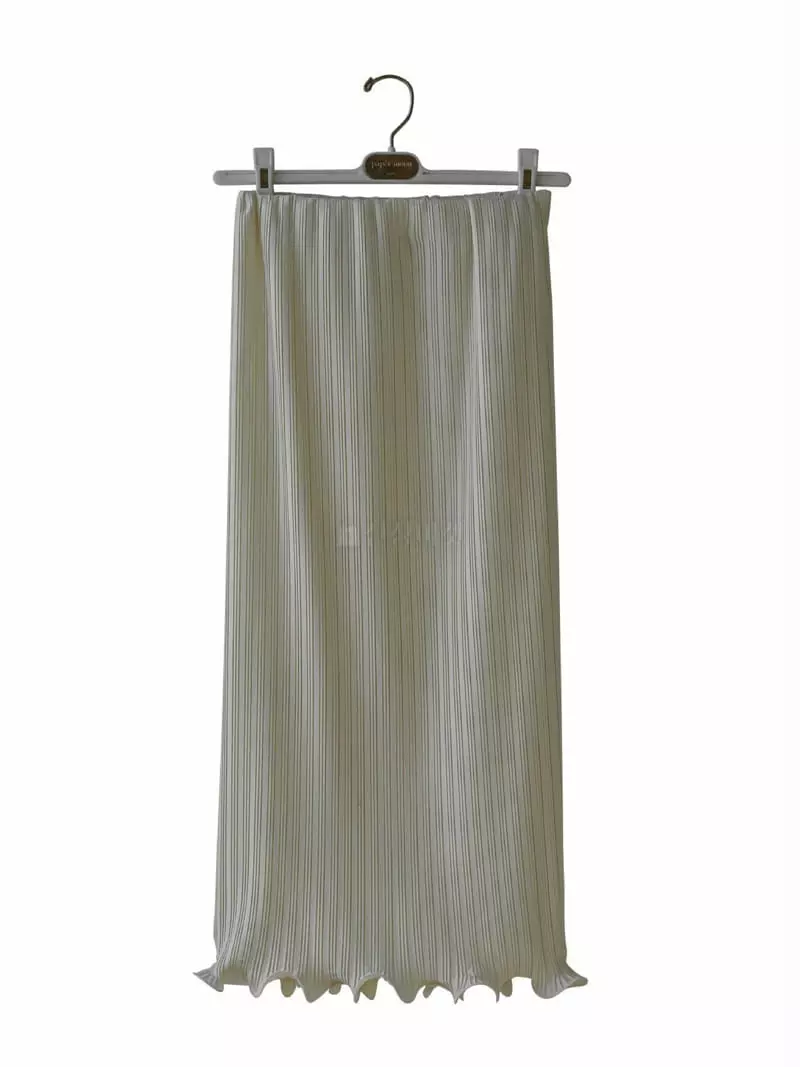 Paper Moon - Korean Women Fashion - #pursuepretty - Banding Pleats Wave Detail Midi Skirt