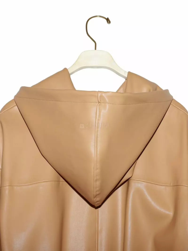 Paper Moon - Korean Women Fashion - #pursuepretty - Classic Leaher Plain Hoody - 12