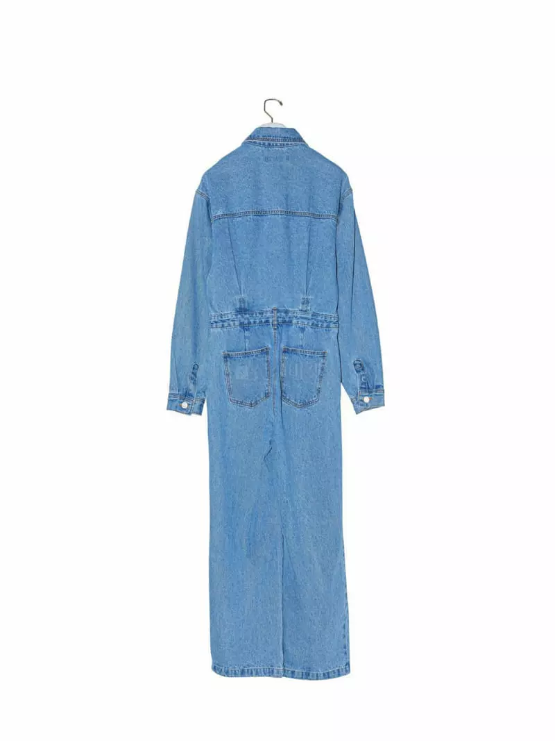 Paper Moon - Korean Women Fashion - #restrostyle - Blue Jumpsuit - 7