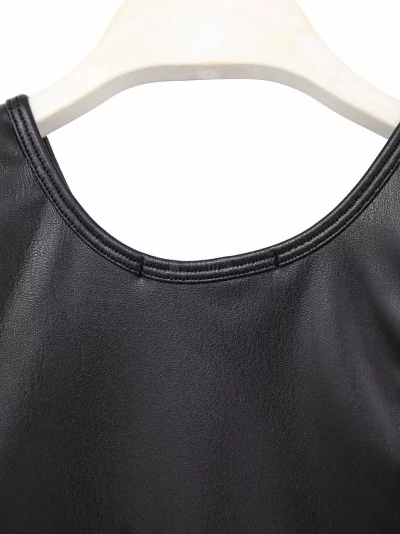 Paper Moon - Korean Women Fashion - #shopsmall - Leather Tank Sleeveless Top - 9
