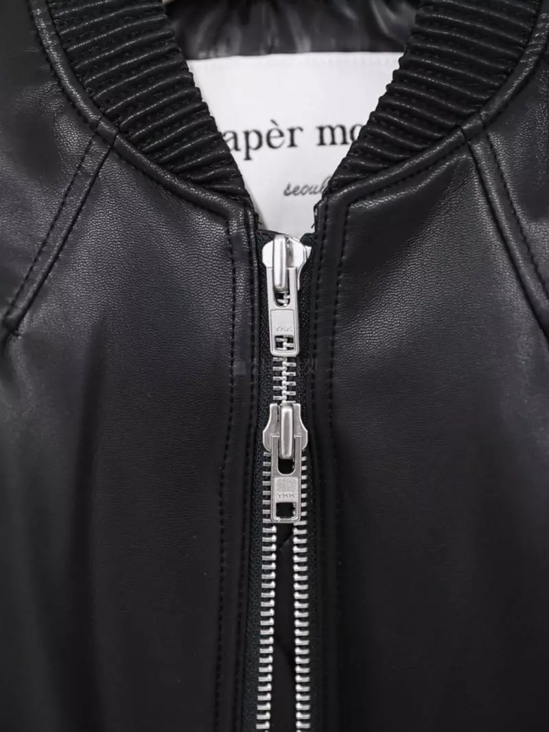 Paper Moon - Korean Women Fashion - #shopsmall - Leather Crop Jacket - 8