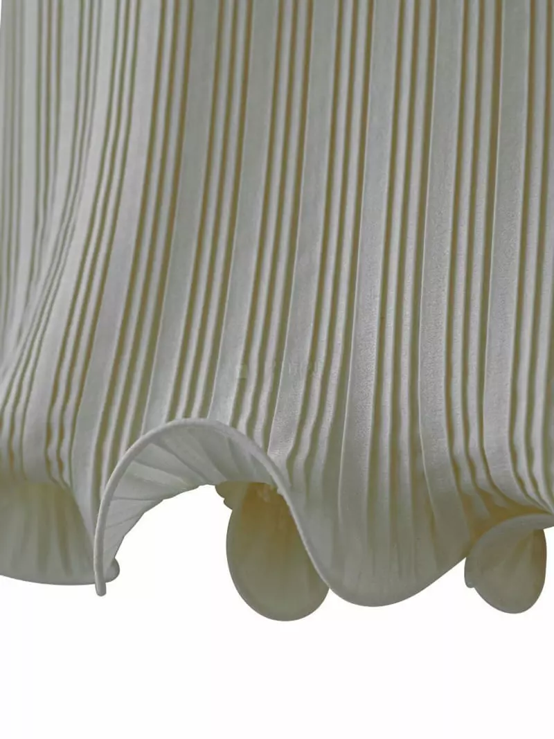 Paper Moon - Korean Women Fashion - #thatsdarling - Banding Pleats Wave Detail Midi Skirt - 5