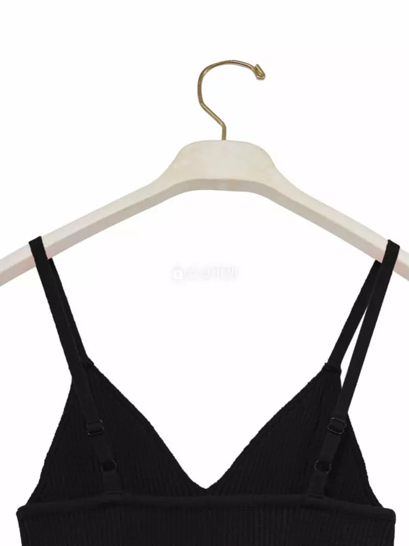 Paper Moon - Korean Women Fashion - #vintageinspired - Rib Knit Bustier Top - 9