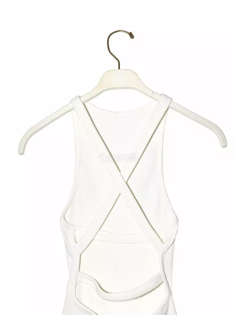 Paper Moon - Korean Women Fashion - #vintageinspired - Back Strap Bodysuit - 8