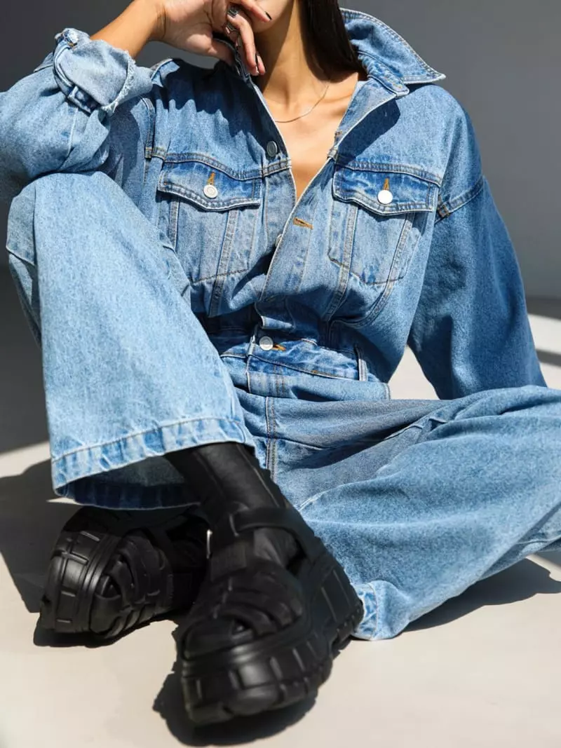 Paper Moon - Korean Women Fashion - #womensfashion - Blue Jumpsuit - 4