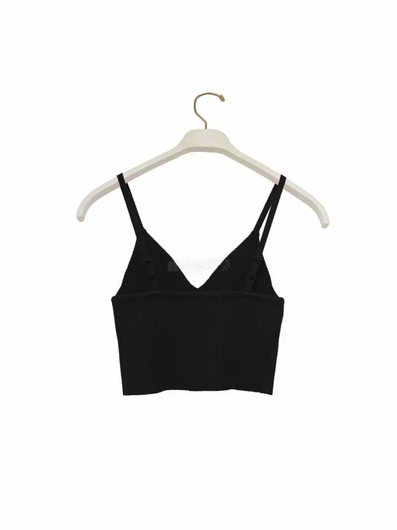 Paper Moon - Korean Women Fashion - #vintagekidsstyle - Rib Knit Bustier Top - 10