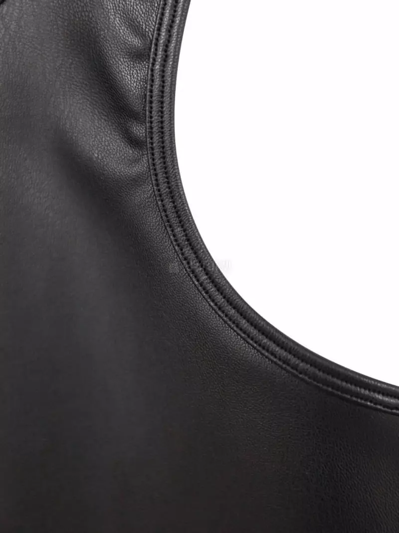 Paper Moon - Korean Women Fashion - #vintagekidsstyle - Leather Tank Sleeveless Top - 5