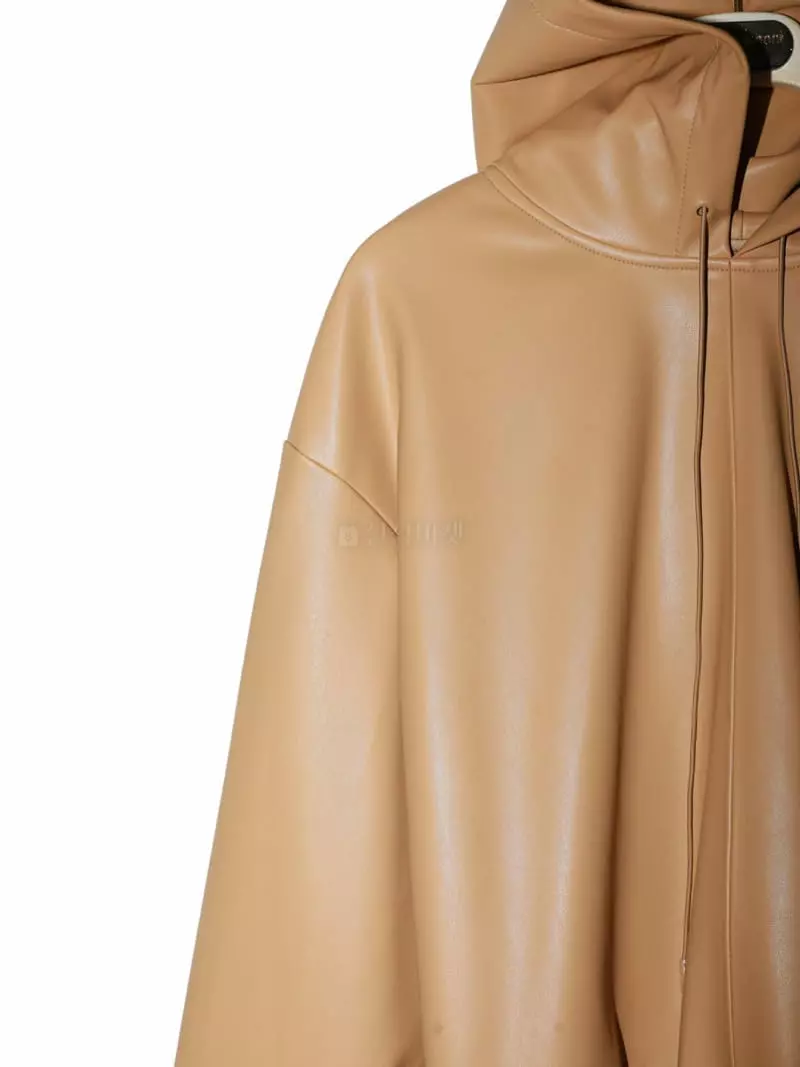 Paper Moon - Korean Women Fashion - #vintagekidsstyle - Classic Leaher Plain Hoody - 11