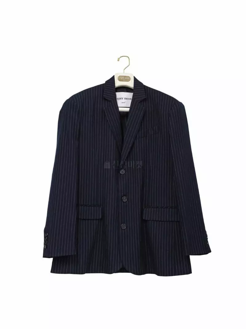 Paper Moon - Korean Women Fashion - #womensfashion - Pin Stripes Three Button Jacket - 3