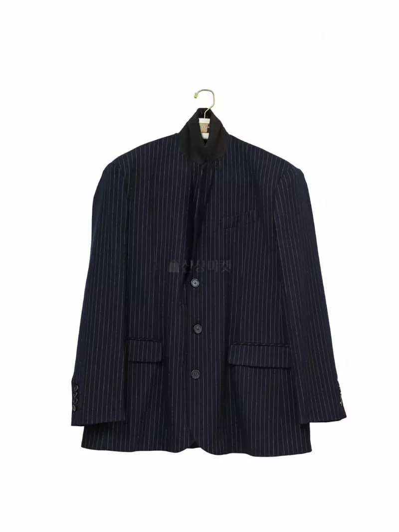 Paper Moon - Korean Women Fashion - #womensfashion - Pin Stripes Three Button Jacket - 5