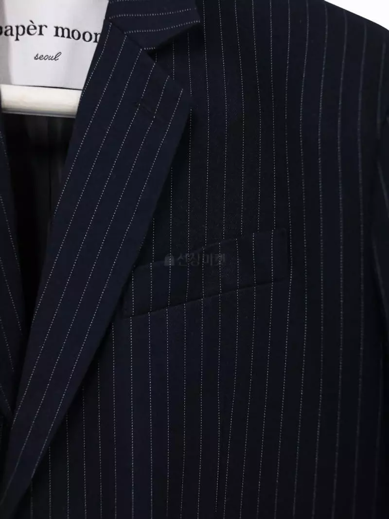 Paper Moon - Korean Women Fashion - #womensfashion - Pin Stripes Three Button Jacket - 9