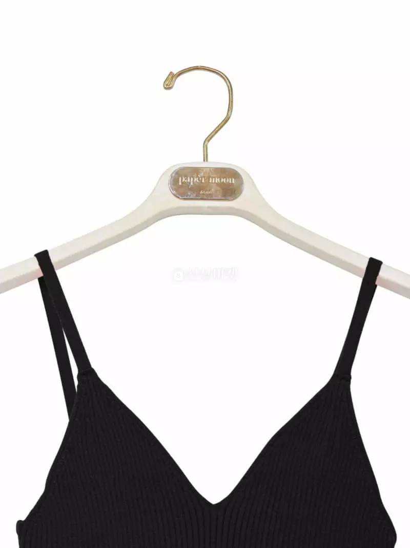 Paper Moon - Korean Women Fashion - #momslook - Rib Knit Bustier Top - 4