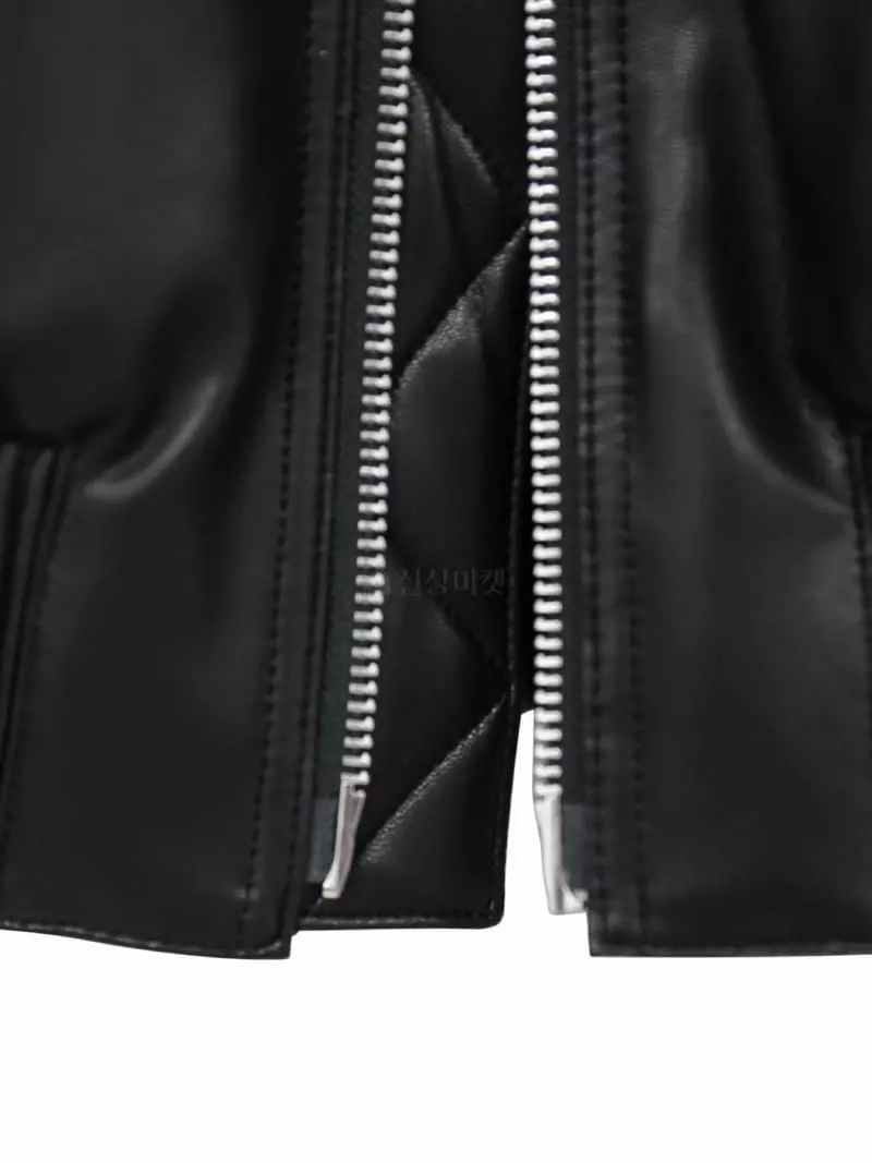 Paper Moon - Korean Women Fashion - #womensfashion - Leather Crop Jacket - 12
