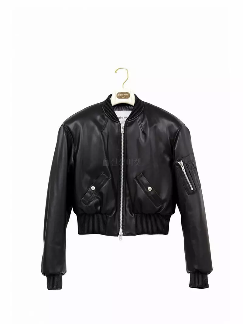 Paper Moon - Korean Women Fashion - #womensfashion - Leather Crop Jacket - 2