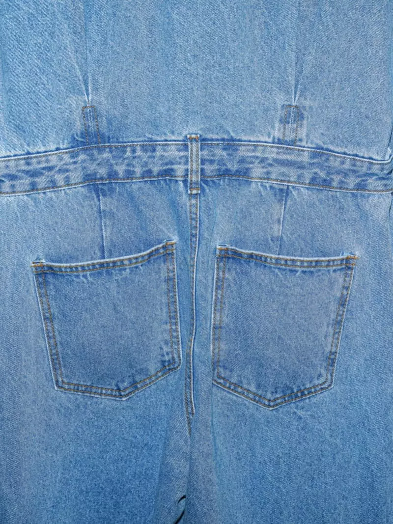 Paper Moon - Korean Women Fashion - #womensfashion - Blue Denim Jumpsuit - 11