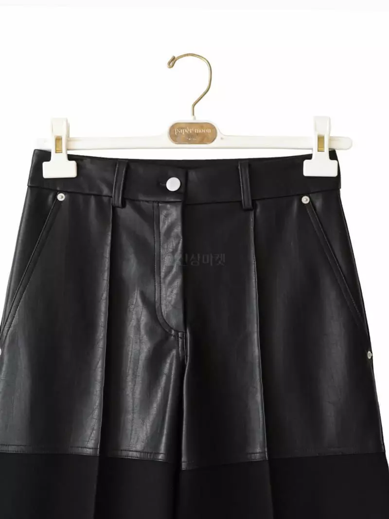 Paper Moon - Korean Women Fashion - #momslook - Lam Skin Pants - 4
