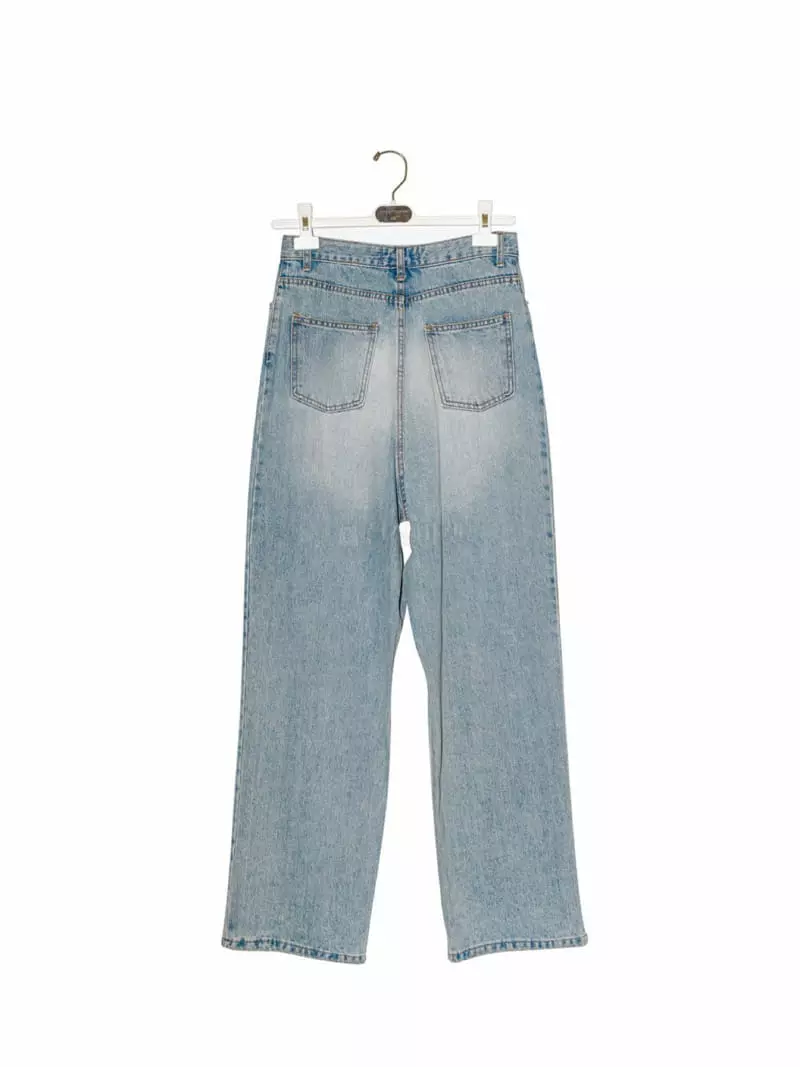 Paper Moon - Korean Women Fashion - #womensfashion - Wrap Detail Jeans - 7