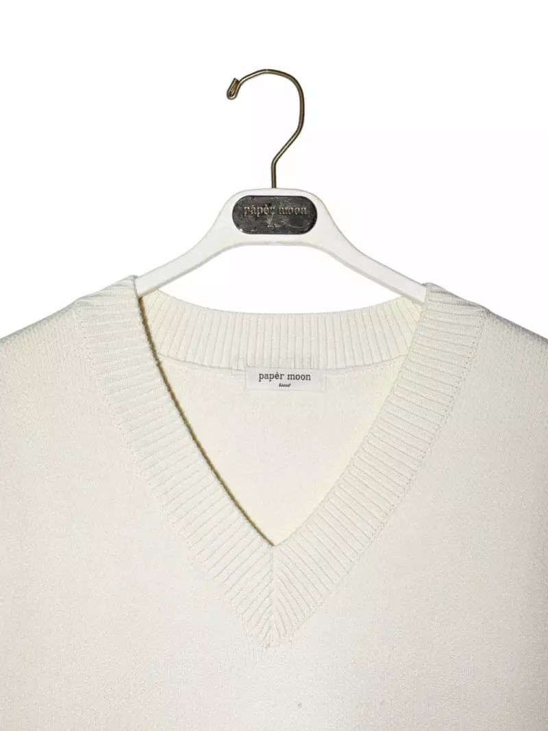 Paper Moon - Korean Women Fashion - #womensfashion - Oversize V Neck Vest - 9