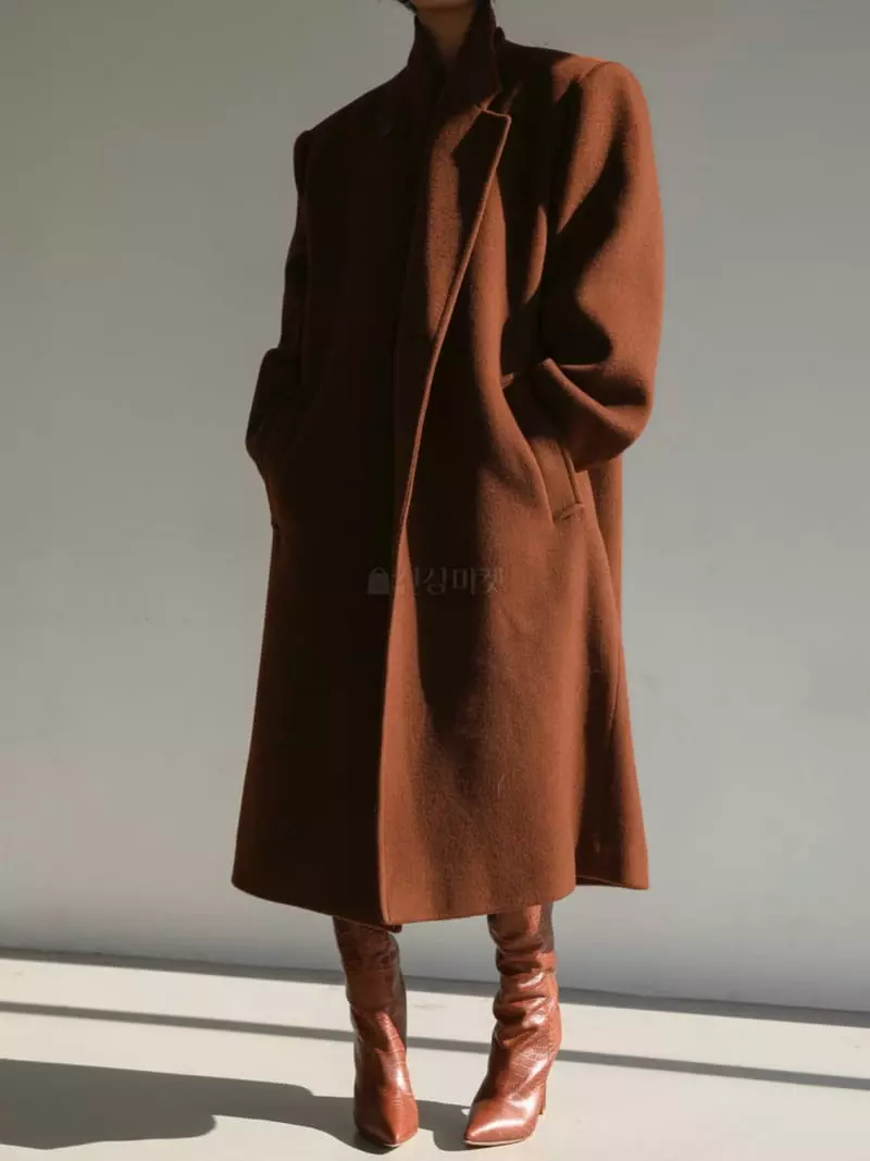 Paper Moon - Korean Women Fashion - #womensfashion - Oversize Unbalance Coat - 5
