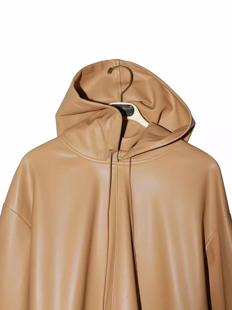 Paper Moon - Korean Women Fashion - #womensfashion - Classic Leaher Plain Hoody - 9