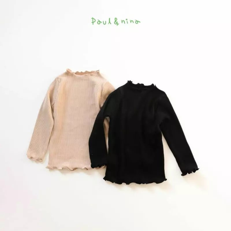 Paul & Nina - Korean Children Fashion - #fashionkids - Rib 1/3 Half Turtleneck Tee - 3