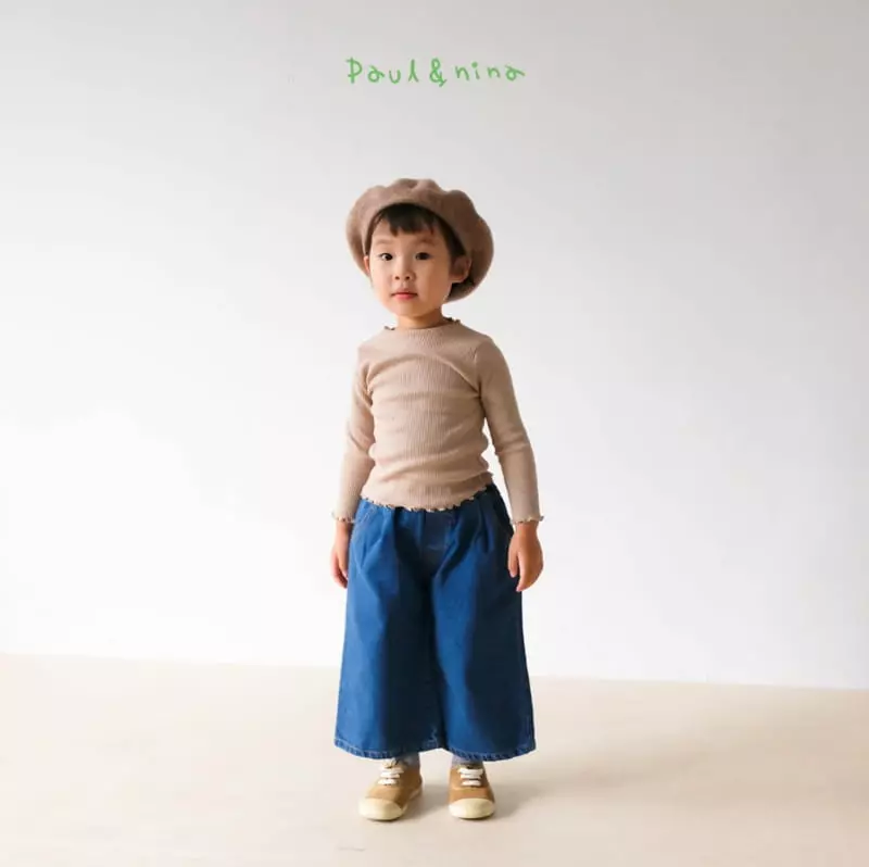 Paul & Nina - Korean Children Fashion - #magicofchildhood - Rib 1/3 Half Turtleneck Tee - 9