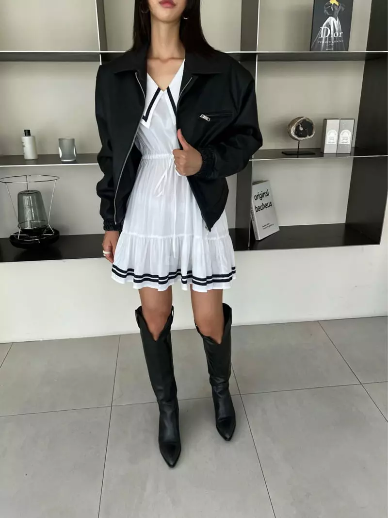 Pb - Korean Women Fashion - #momslook - Leather Jacket - 2