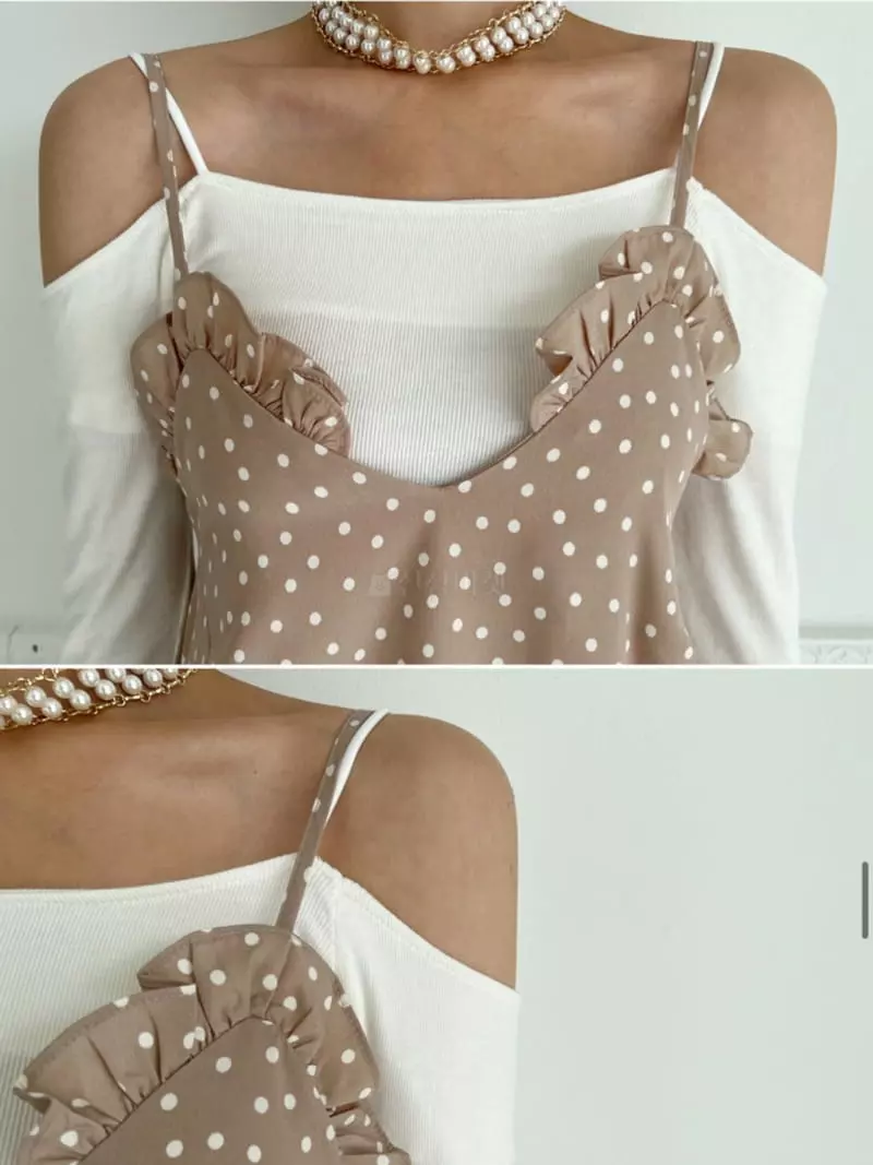 Pb - Korean Women Fashion - #momslook - Ruffle Dot One-piece - 7