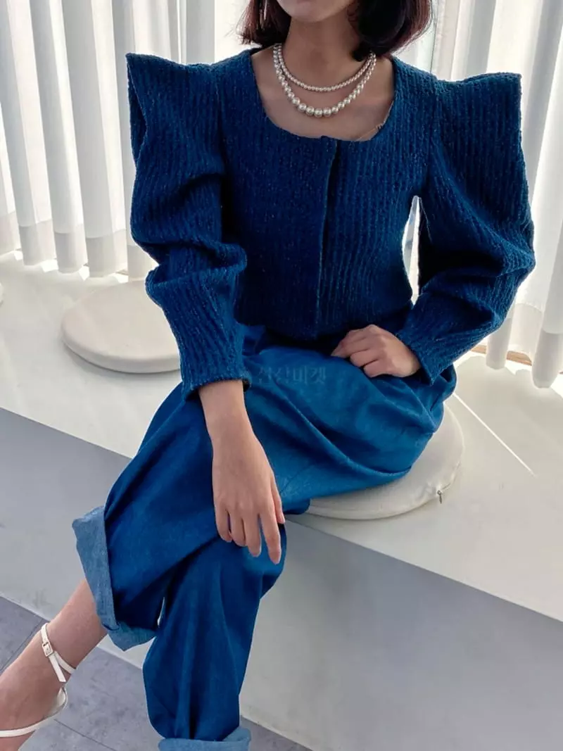 Pb - Korean Women Fashion - #womensfashion - Denim Embo Jacket - 4