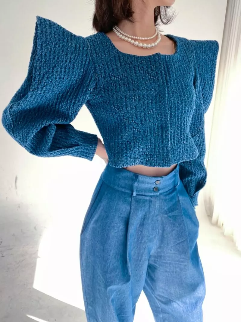 Pb - Korean Women Fashion - #momslook - Denim Embo Jacket - 6