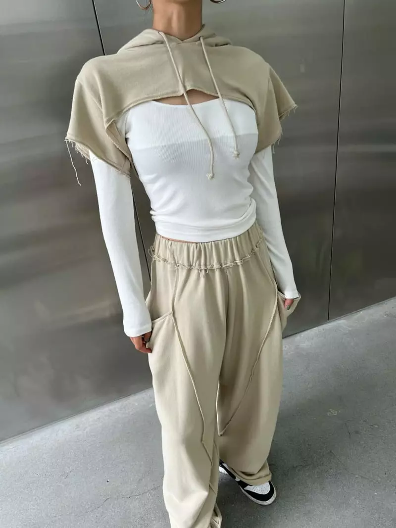 Pb - Korean Women Fashion - #momslook - Deggi Wide Pants - 2