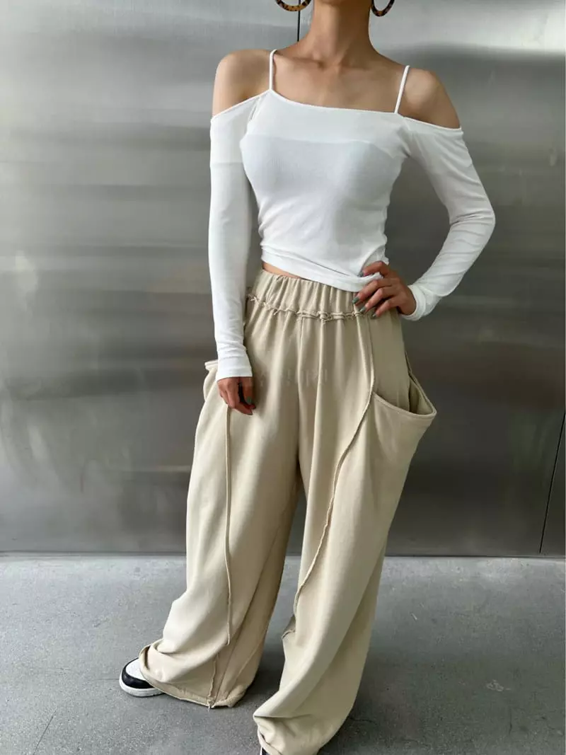 Pb - Korean Women Fashion - #momslook - Deggi Wide Pants - 6