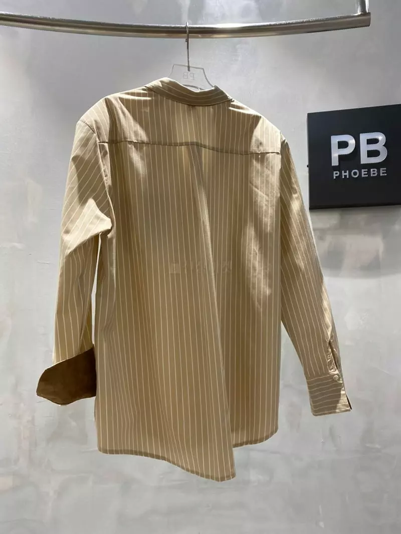 Pb - Korean Women Fashion - #momslook - Stripes Embroidery Shirt - 7