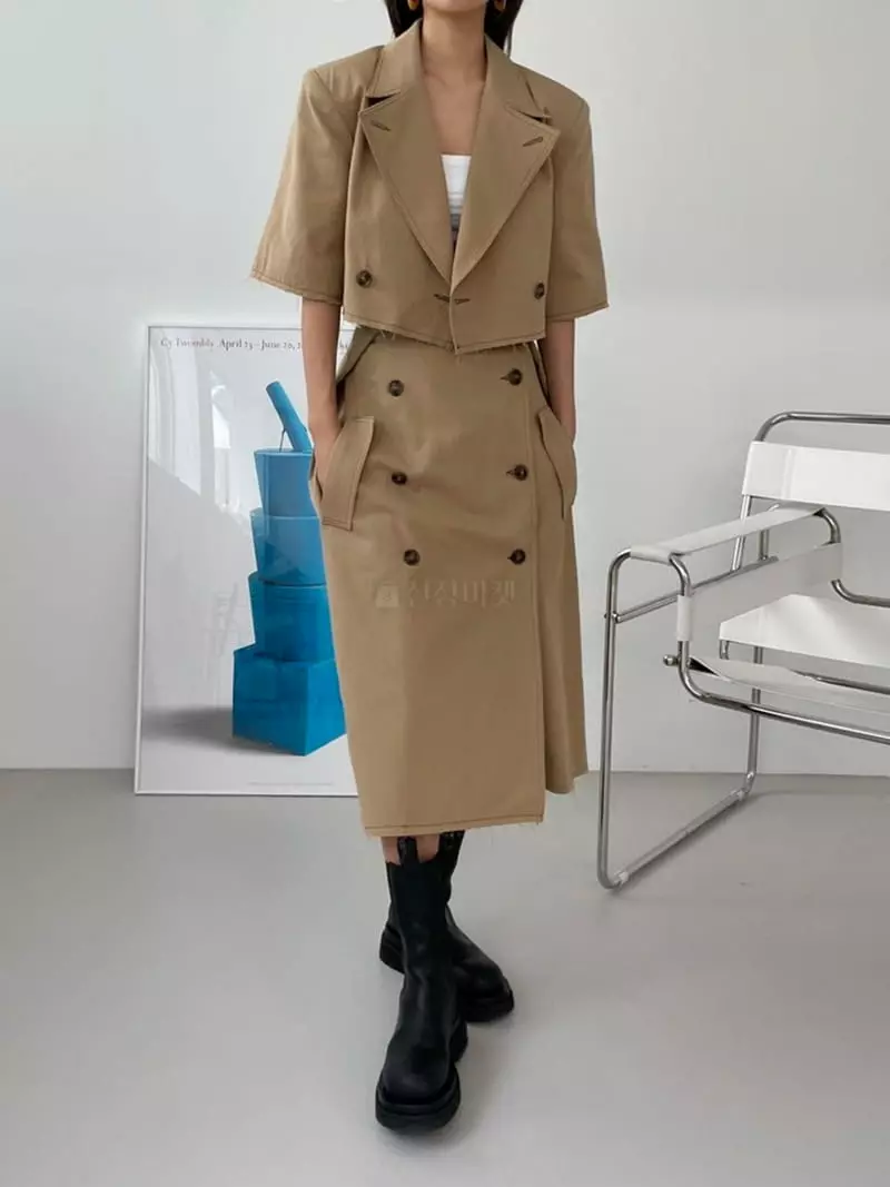 Pb - Korean Women Fashion - #momslook - M Stitch Trench Jacket - 8