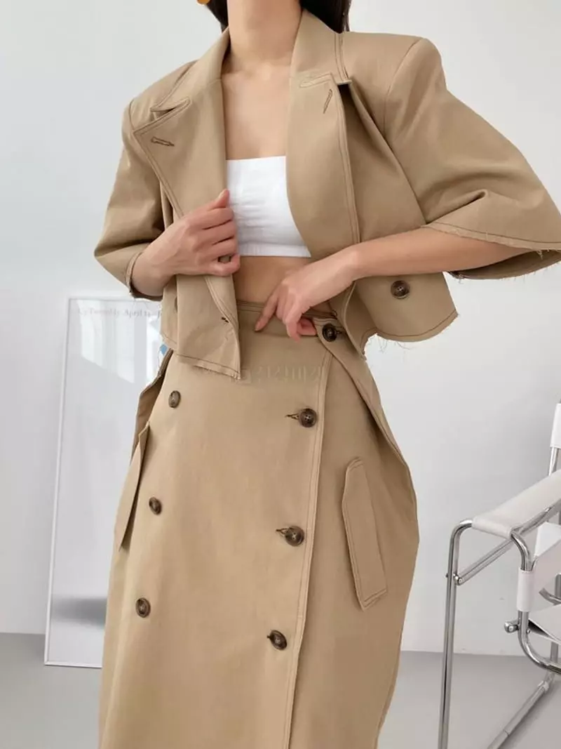 Pb - Korean Women Fashion - #momslook - M Stitch Trench Skirt - 5