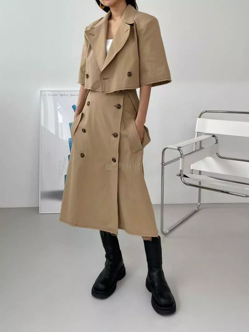 Pb - Korean Women Fashion - #momslook - M Stitch Trench Skirt - 7
